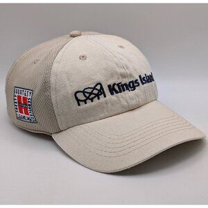 Vintage Y2K Kings Island Amusement Park Strap Back Hat Cap Employee Team Member